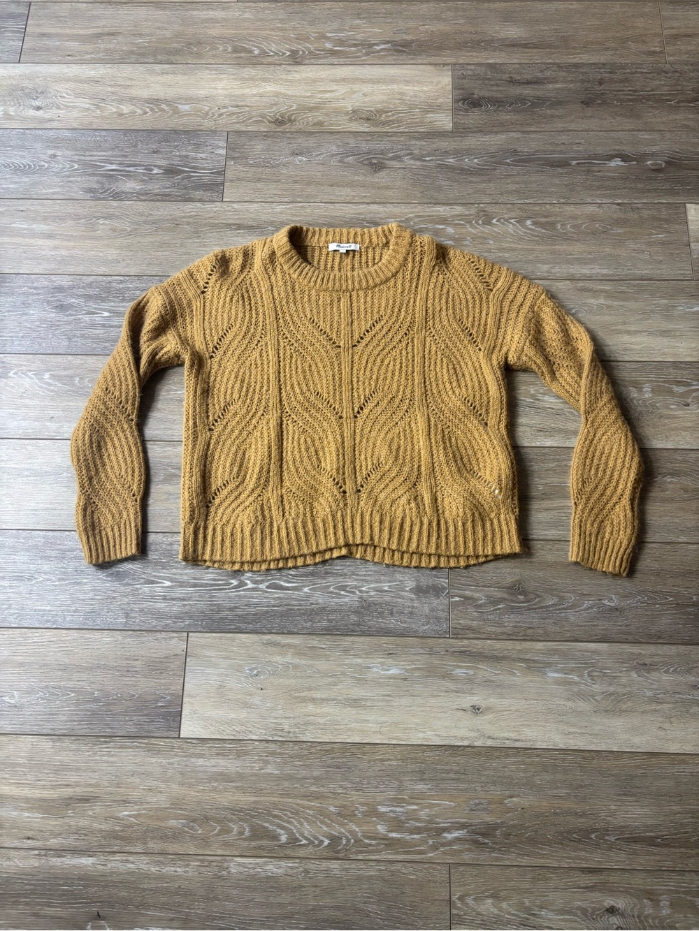 Madewell Charley Sweater Sz S Alpaca Blend Pullover Academia Preppy Neutral Cozy